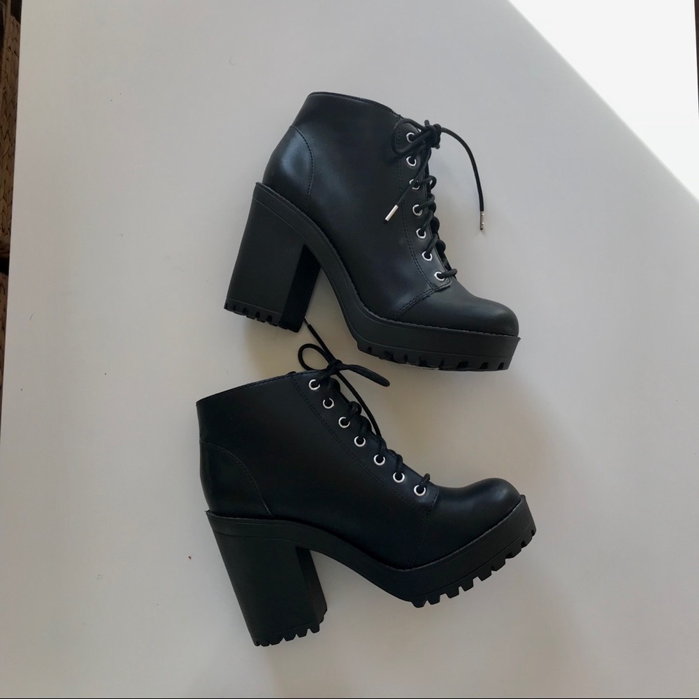 H&M lace up booties